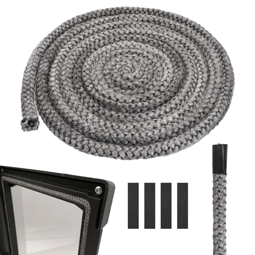1 Pieza Chimeneas de Leña Estufa de Leña Estufas de Leña Estufa Cinta de Sellado para Chimenea 6mm x 3m Fibra de Vidrio Junta Puerta Chimenea para Chimenea Puerta Chimeneas Chimeneas y Estufa de Leña