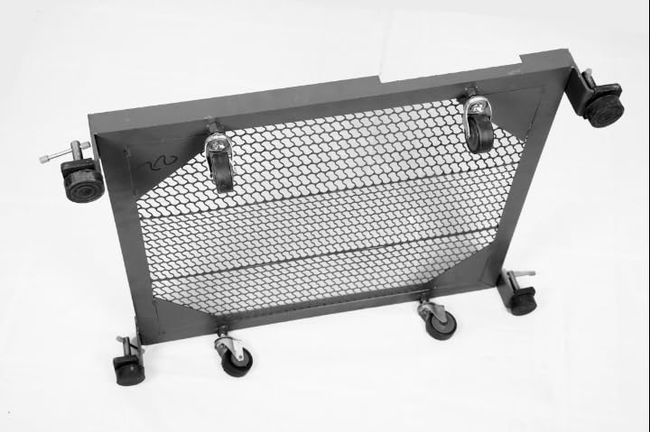 BASE-D, Front Load (18 * 24- Grey) Angle Steel Stand Suitable for LG(5.5 Kg,6.0,6.5 &7.0Kg) with Rat Mesh,Castor Wheels and Legs– Size or 46 * 61 Cms. Model:Base Max