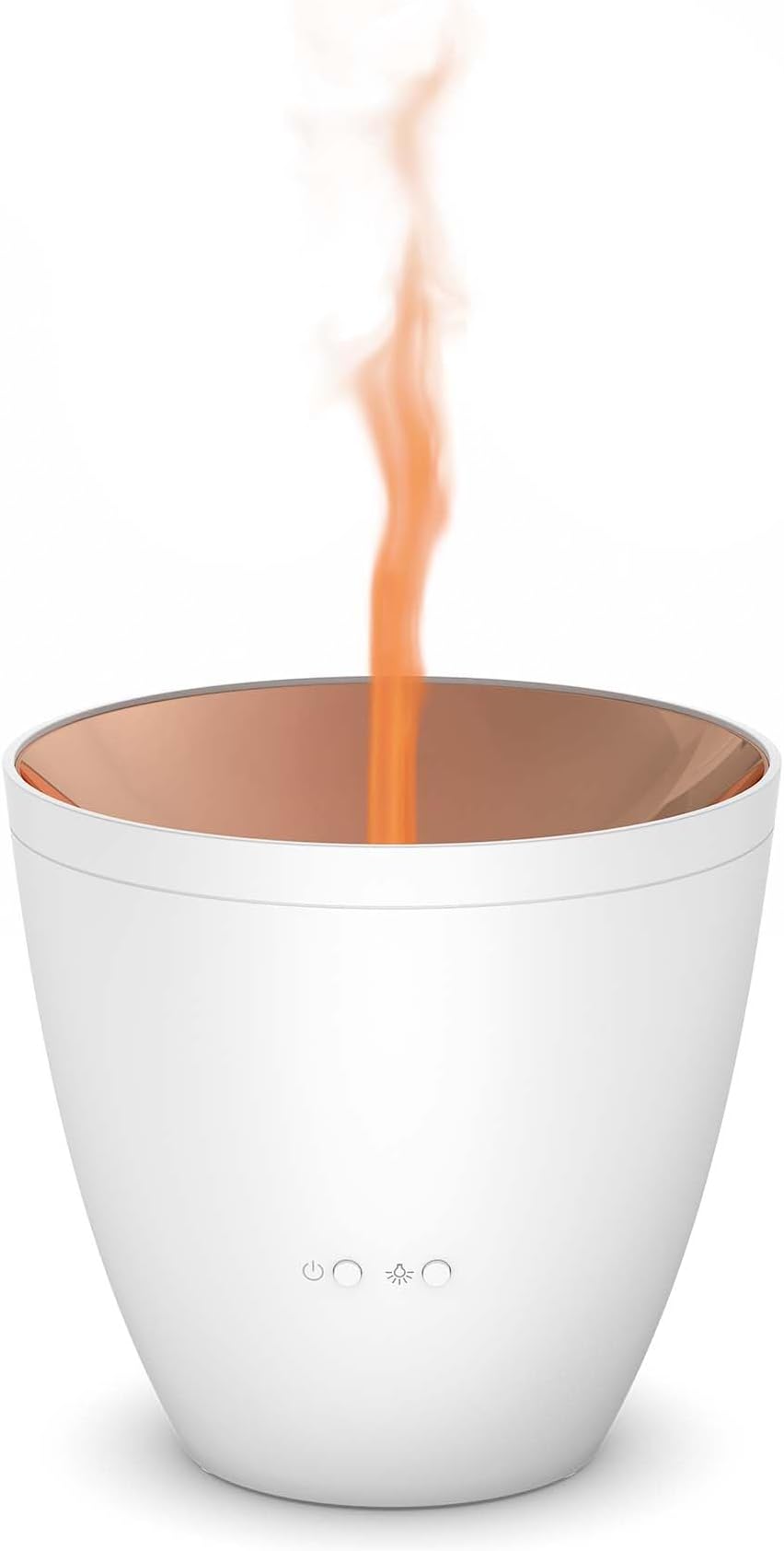 Stadler FormAroma Diffuser Zoe, diffuses Essential Oils of Your Choice, with Unique Flame Effect, for Relaxing Aromatherapy, with ultrasonic Technology, White