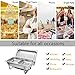ROVSUN Chafing Dishes for Buffet, 9QT Chafing Dish Buffet Set with Glass Lid,Stainless Steel Buffet Servers and Warmers with 2 Half Size Pan,Stackable Design for Party Wedding, Gold & Silver