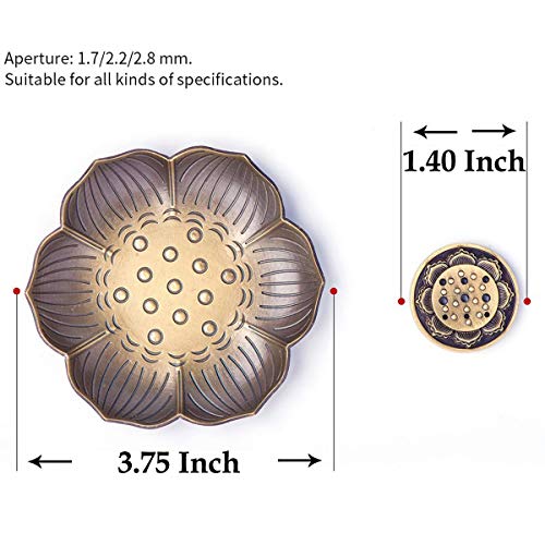 Brass Lotus Stick Incense Holder Cone Incense Burner Ash Catcher Home Fragrance Accessories