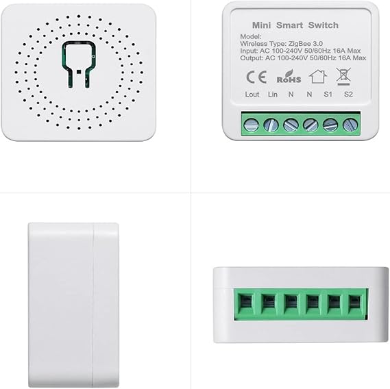 1PCS 16A 3.0 Mini Smart Switch DIY 2 Way Control Smart Home Universal Module Compatible with Alexa Google Home Smart Life Tuya