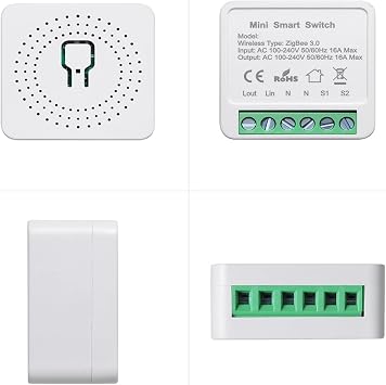 1PCS 16A 3.0 Mini Smart Switch DIY 2 Way Control Smart Home Universal Module Compatible with Alexa Google Home Smart Life Tuya