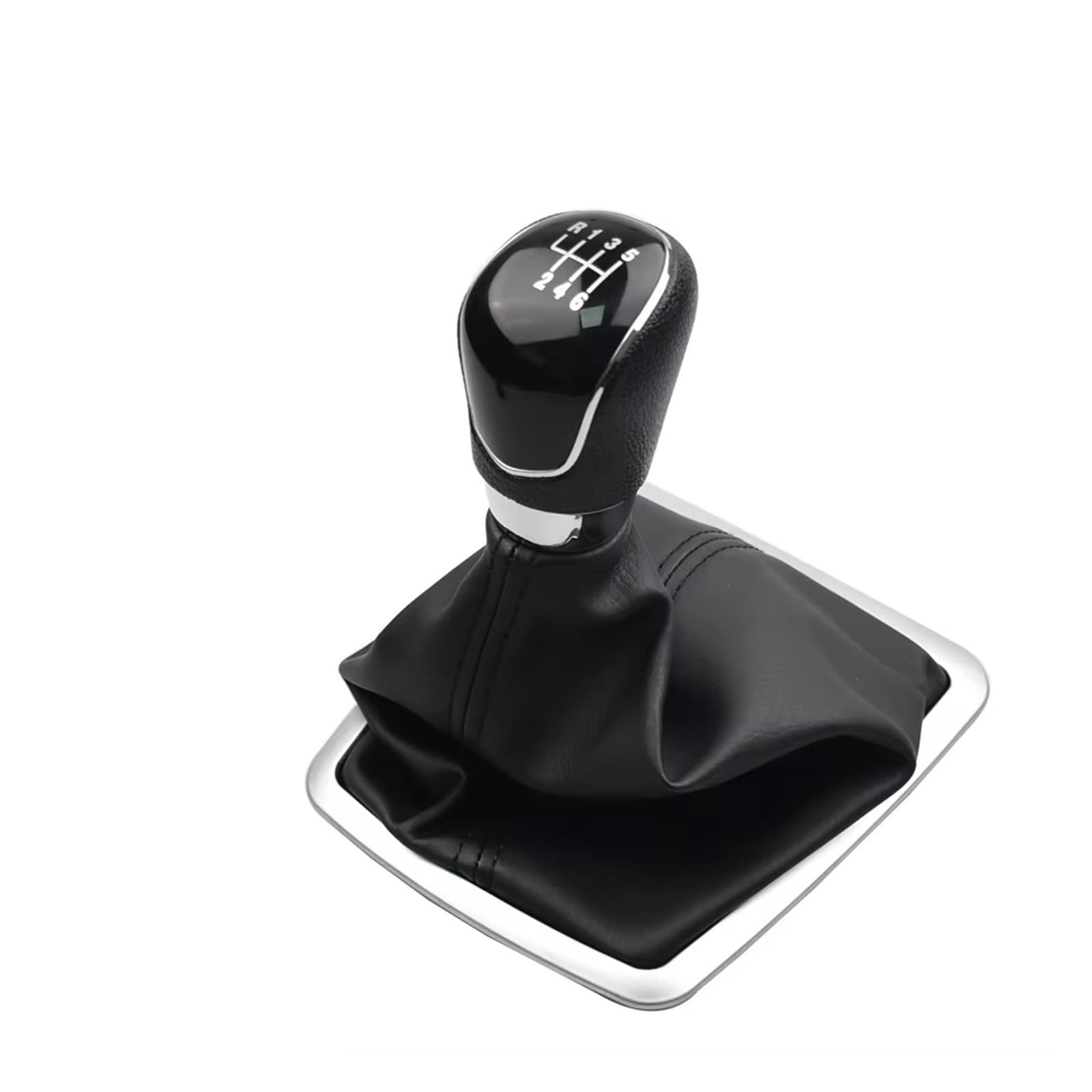 Ppxbfd Black 6 Speed Shift Gear Lever Knob For Focus 2 Mk2 Fl Mk3 Mk4 Mk7 For Galaxy For Mondeo For C-Max 5 6 Speed Gear Shift Knob Stick Shifter Lever Gaitor Boot Cover Car Shift Gear Knob Handle(Black 6 Speed)