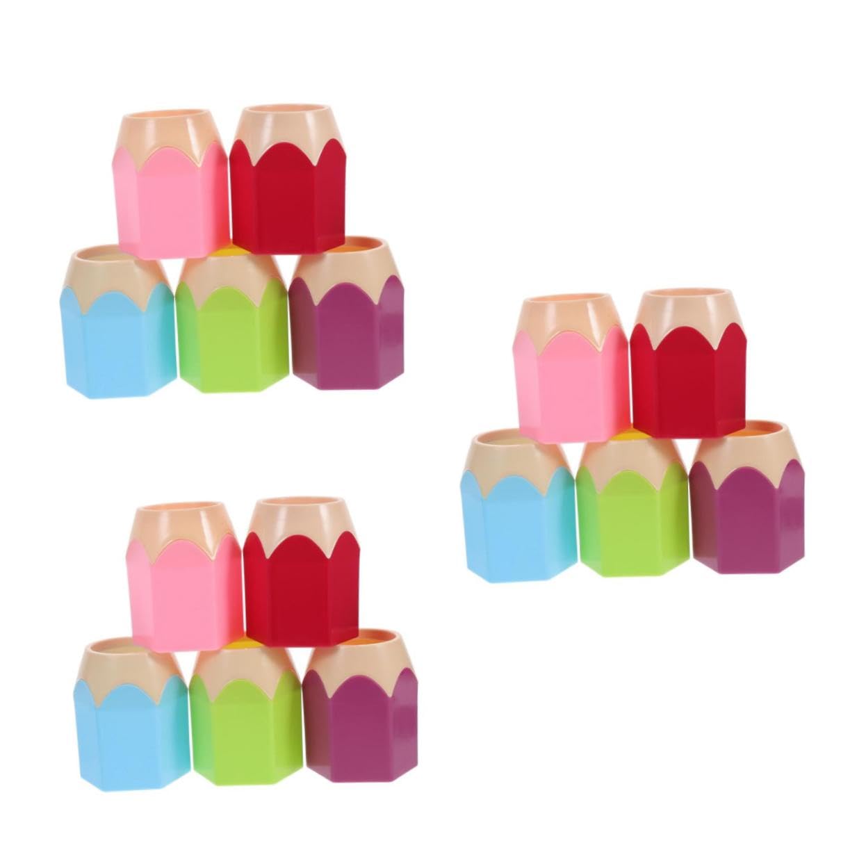 15 Stk. Teiliges Buntes Stiftehalter- Multifunktionaler Schreibtisch Organizer Großer Behälter für Stifte Buntstifte und Kosmetik Glatte Oberfläche Praktisches Aufbewahrungsgefäß
