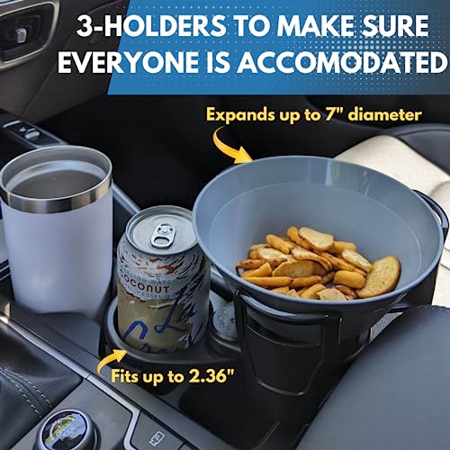 Apolloxfr 2-In-1 Car Cup Holder - Car Cup Holder Expander - The Perfect Extra Cup Holder For Your Car - Multifunctional Cup Holder For Car & Car French Fry Holder - Easily Eat & Drink On The Go #TOP1