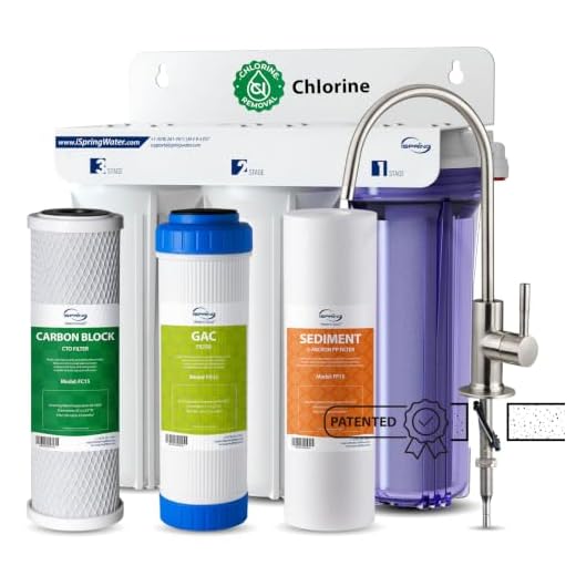 iSpring US31 Under Sink Water System, NSF Certified 3-Stage Water Filters, Reduces PFAS, Chloramine, Chlorine and More, Tankless Water Filter System with Faucet