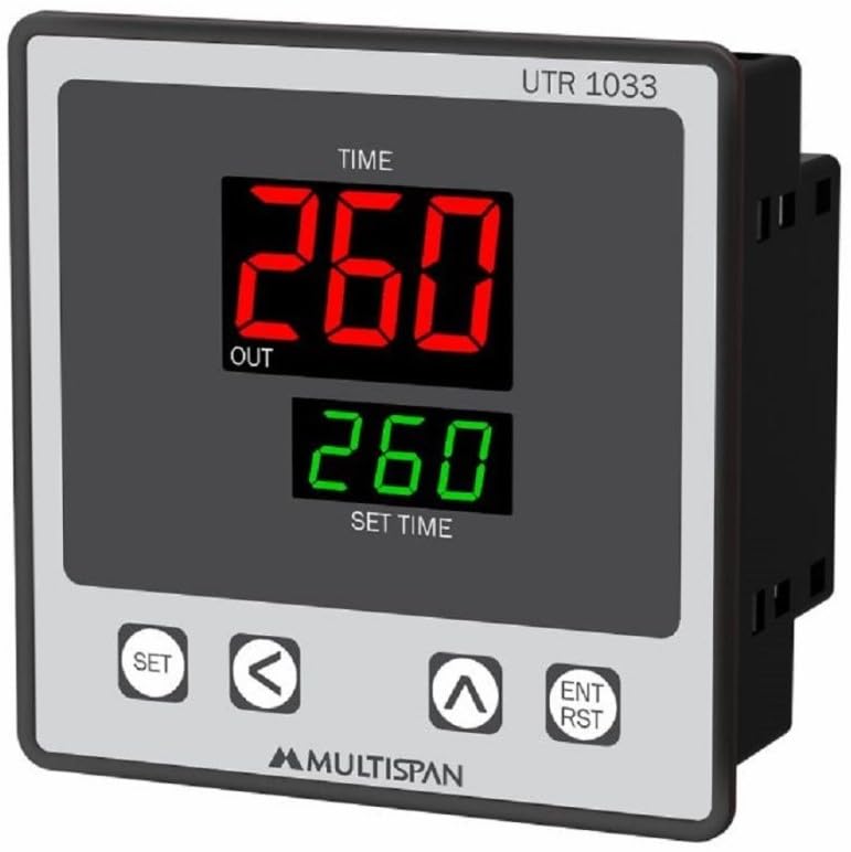 Multispan UTR-1033 3-Digit Universal Timer, 1 Relay Output, 96 x 96 x 43 mm, Panel Mount, Silver Contact, 5A, 230V AC, Manual Operation, Industrial Timer-image-21