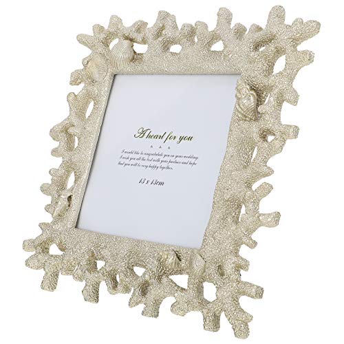 Amosfun Vintage Home Decor Nautical Photo Frame Resin Coral Picture Holder With Ocean Ornaments Vintage Sculptural Photo Holder Art Tabletop Decorations Home Nautical Gifts Home Decoration #TOP20