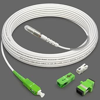 Amazon.com: 30m (100ft) Pushable Armored SC/APC Fiber Optic Internet ...
