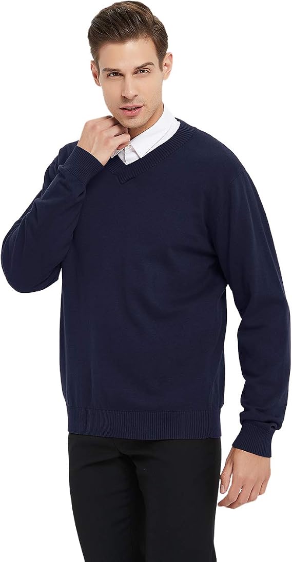 TopTie Men Pullover Sweaters Casual Slim Fit Knitted Thermal Basic Designed