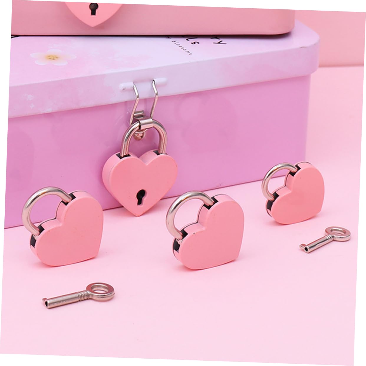OSALADI 18pièces Cadenas Forme De Cœur De Mini Cadenas Métalliques Avec Clés Pour Journal Boîte à Bagages