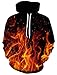 Produktbild ALISISTER 3D Gedruckt Kapuzenpulli für Männer Damen Neuheit Pullover Hoodie mit großen Tasche XL