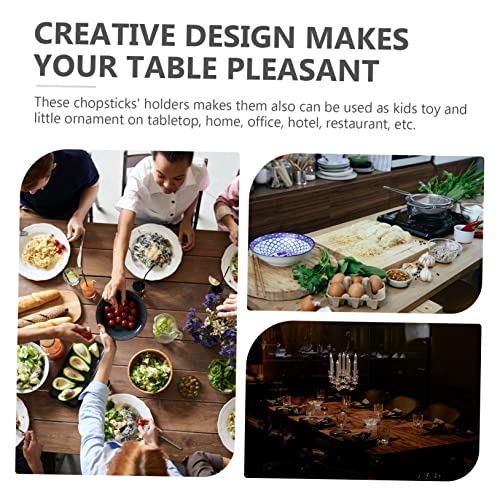 FELTECHELECTR 2 Peças De Descanso De Pauzinho De Aço Inoxidável Colher E Descanso De Pauzinho Descan