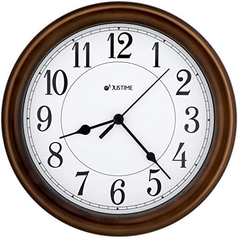 8.5 Inch Simply High-end Plastic Decorative Wall Clock, Water Resistant, Special for Small Space, Office, Boats, RV (W86011 Oil Rubbed Bronze)
