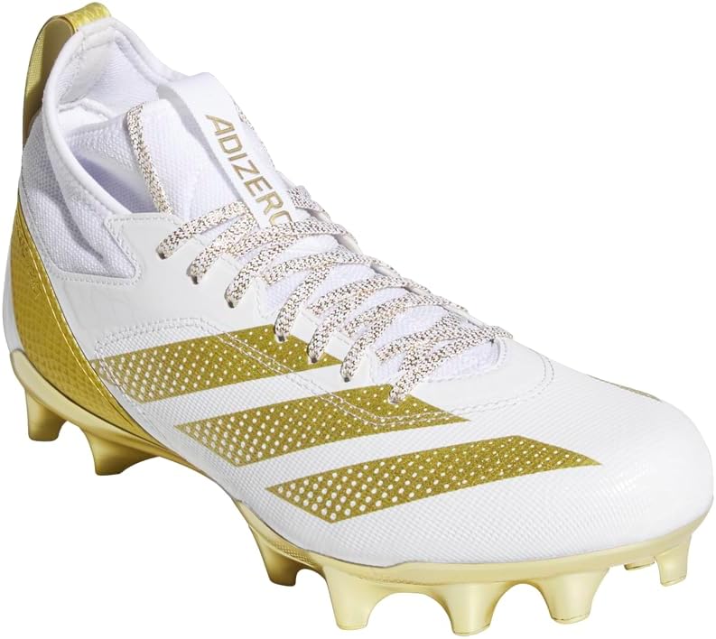 adidas Mens Adizero Impact Exotic Speed Football Sneakers Shoes - Gold, White