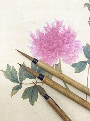 Easyou Chinese Painting Brush Scriptliner Brush For Elaborate-Style Painting (Gongbi) And Outlining Inking The Lines Pure Weasel Hair Lms 3Pcs/Pack #TOP1