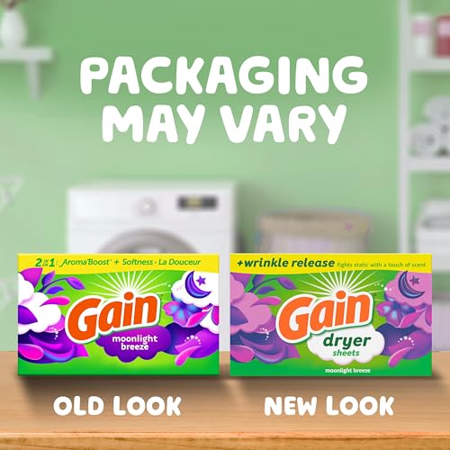 Gain Dryer Sheets Moonlight Breeze Scent - 120 Count