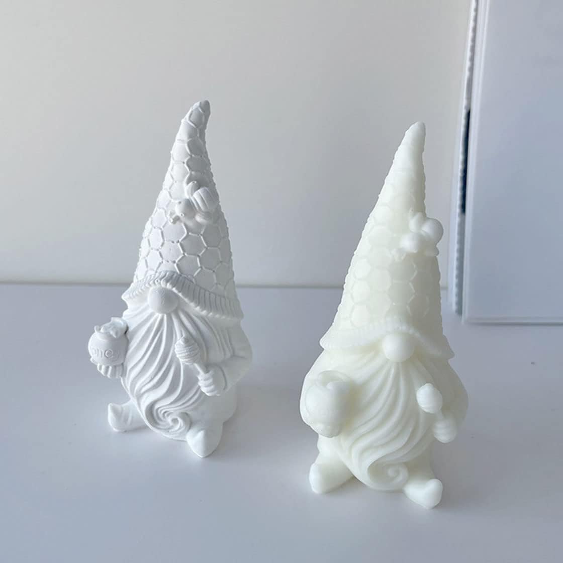 HyzaPhix Silicone Molds - Dwarf Resin Casting Molds, Cute Faceless Gnome Candle Molds, Epoxy Mould for DIY Honey Bee Gnomes