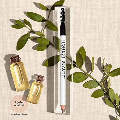 Honest Beauty Eyebrow Pencil, Soft Black With Jojoba Seed Oil | Buildable & Blendable | Ewg Certified + Dermatologist & Ophthalmologist Tested & Cruelty Free | .039 Oz. #TOP4