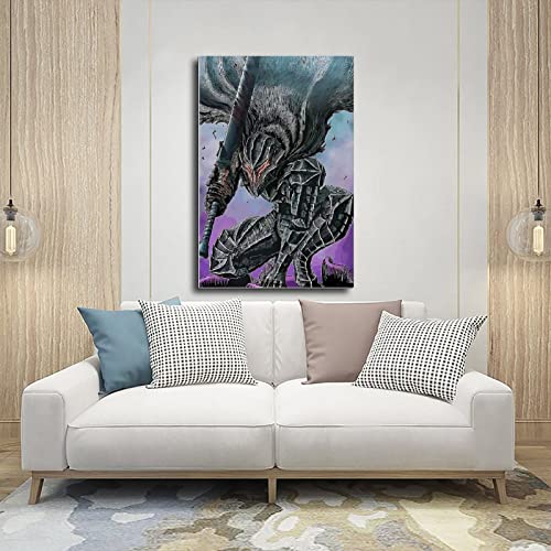 Comics Berserk Kentaro Miura Poster 12 Canvas Poster Bedroom Decor Sports Landscape Office Room Decor Gift Unframe-Style 12X18Inch(30X45Cm) #TOP4