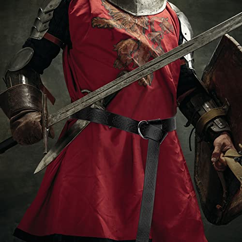 Medieval Halloween Viking Belt Medieval Knight Pu Leather O Ring Belt Viking Renaissance Reenactment Costume Accessory4