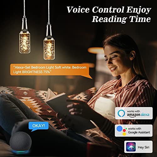 Carro Rgb Dimmable Led Pendant Light Clear Beer Bottle-Shape Kitchen Island Pendant Lighting With Smart App Timer & Schedule Height Adjustable,6W,2700K~4000K,Work With Alexa,Bedroom Bedside,Livingroom #TOP4