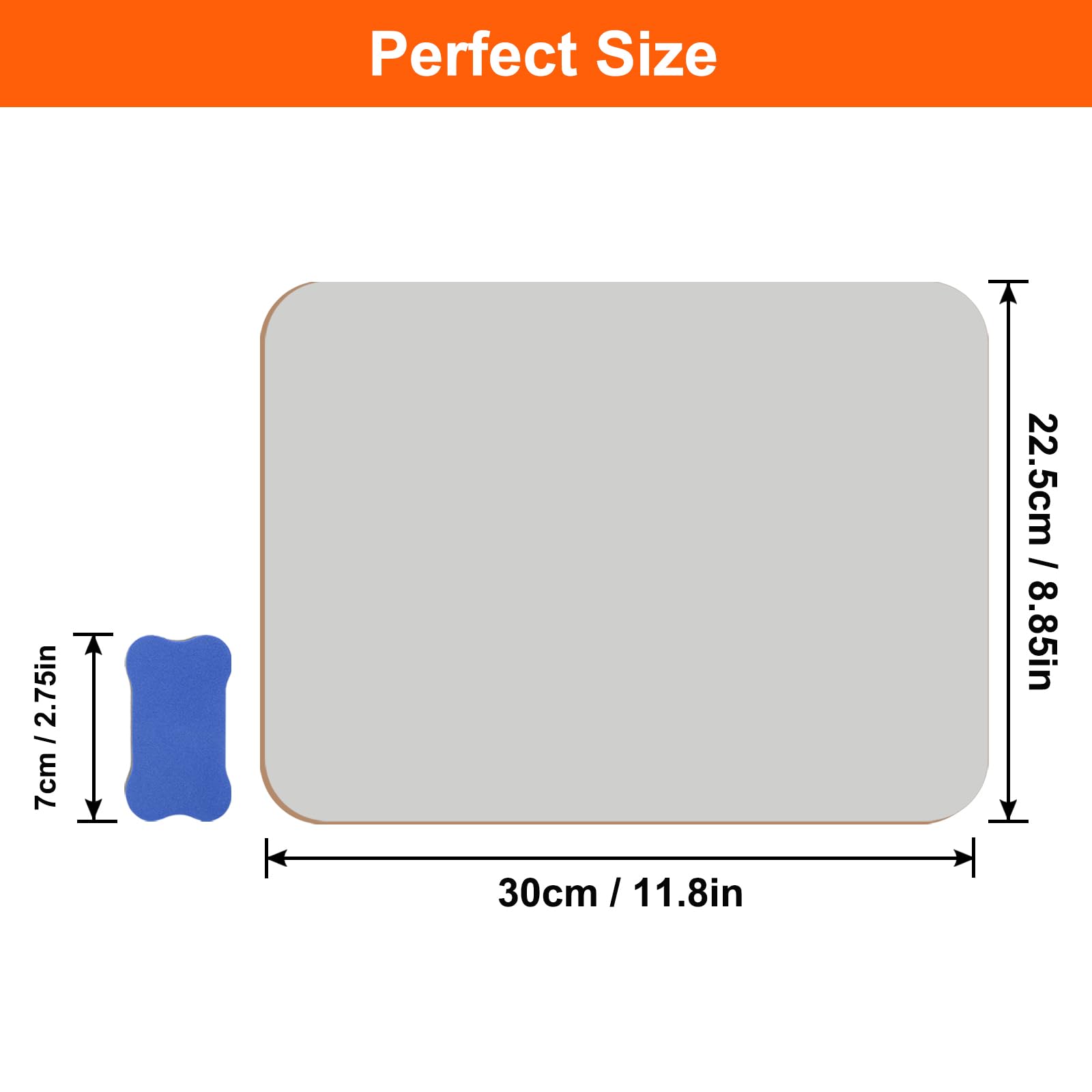 12 Pcs Mini Tableaux Blancs effaçables à sec, 11,8 x 8,8 pouces, petits tableaux blancs double face pour les étudiants, mini whiteboard portables pour l'école, le bureau et la maison(12)