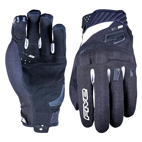 FIVE GLOVES RS3 Evo Motorcycle Gloves for Men, Urban Riding Gloves for Motorcycle, Scooter and More – Black-White, 2XL-12