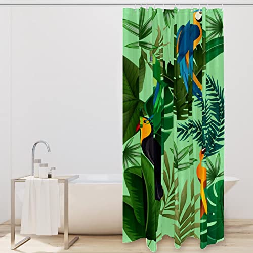Rideau de douche vert tropical de qualité supérieure 167x182 cm - 3