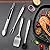 VehiChef BBQ Tools, Grill Tools Set with Spatula, Tongs, Brush, Fork, Stainless Steel Grill Tools, Heavy Duty BBQ Grill Accessories Tools, Grill Set for Outdoor Grill, Grilling Gifts for Men Women