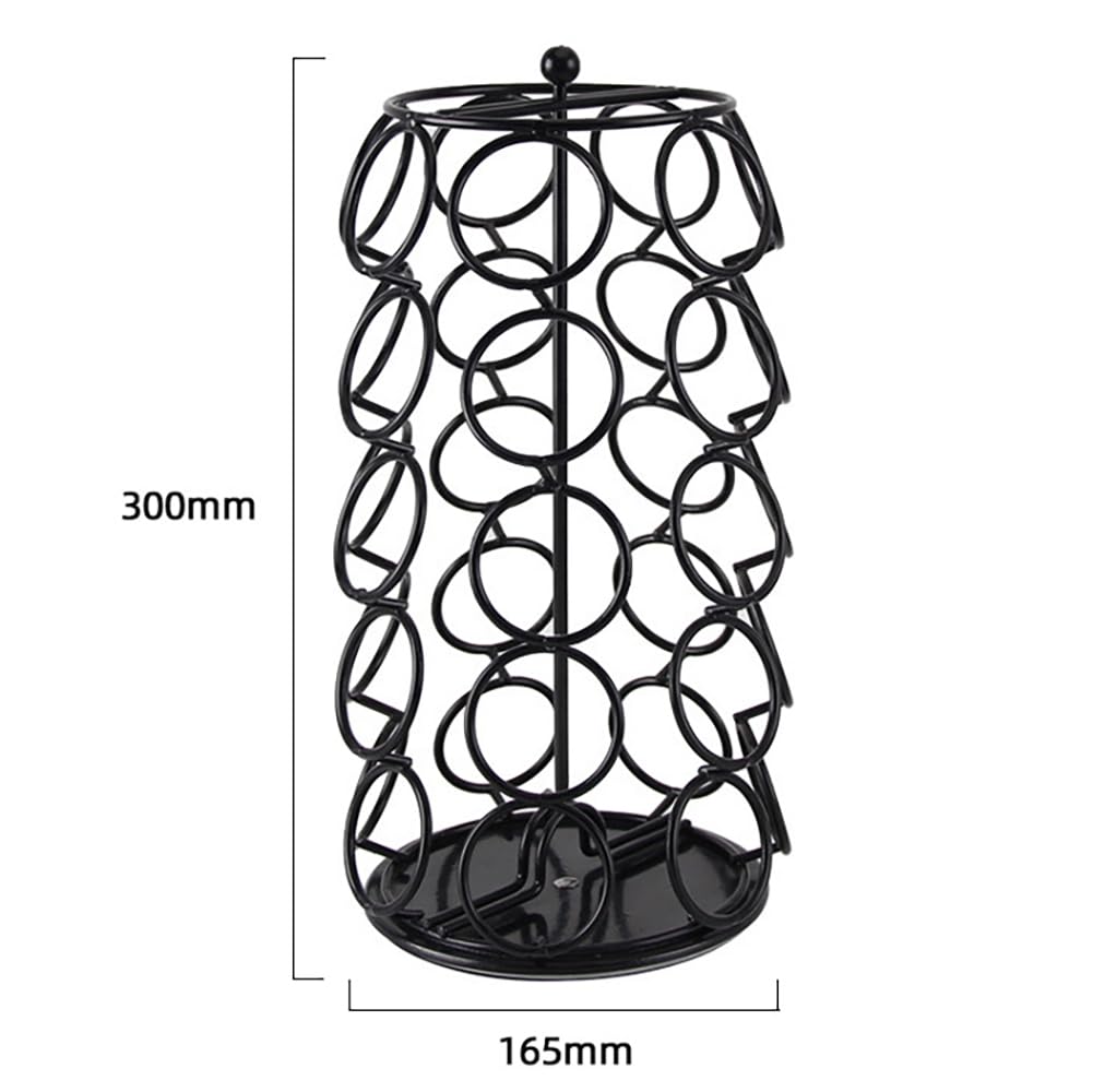 Supporteur de capsules de café, Support porte-capsules de café noir for distributeur à tour tournante 35 dosettes