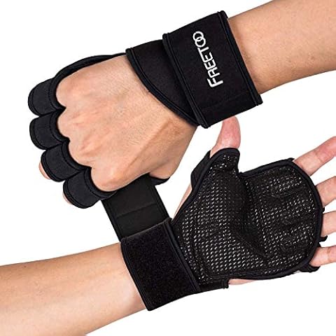 FREETOO Fitness Handschuhe Atmungsaktive rutschfeste Trainingshandschuhe Sport Handschuhe mit Handgelenkstütze und Palm Schutz, zum Klimmzug Cross Training und Kraftsport für Herren und Damen Cover