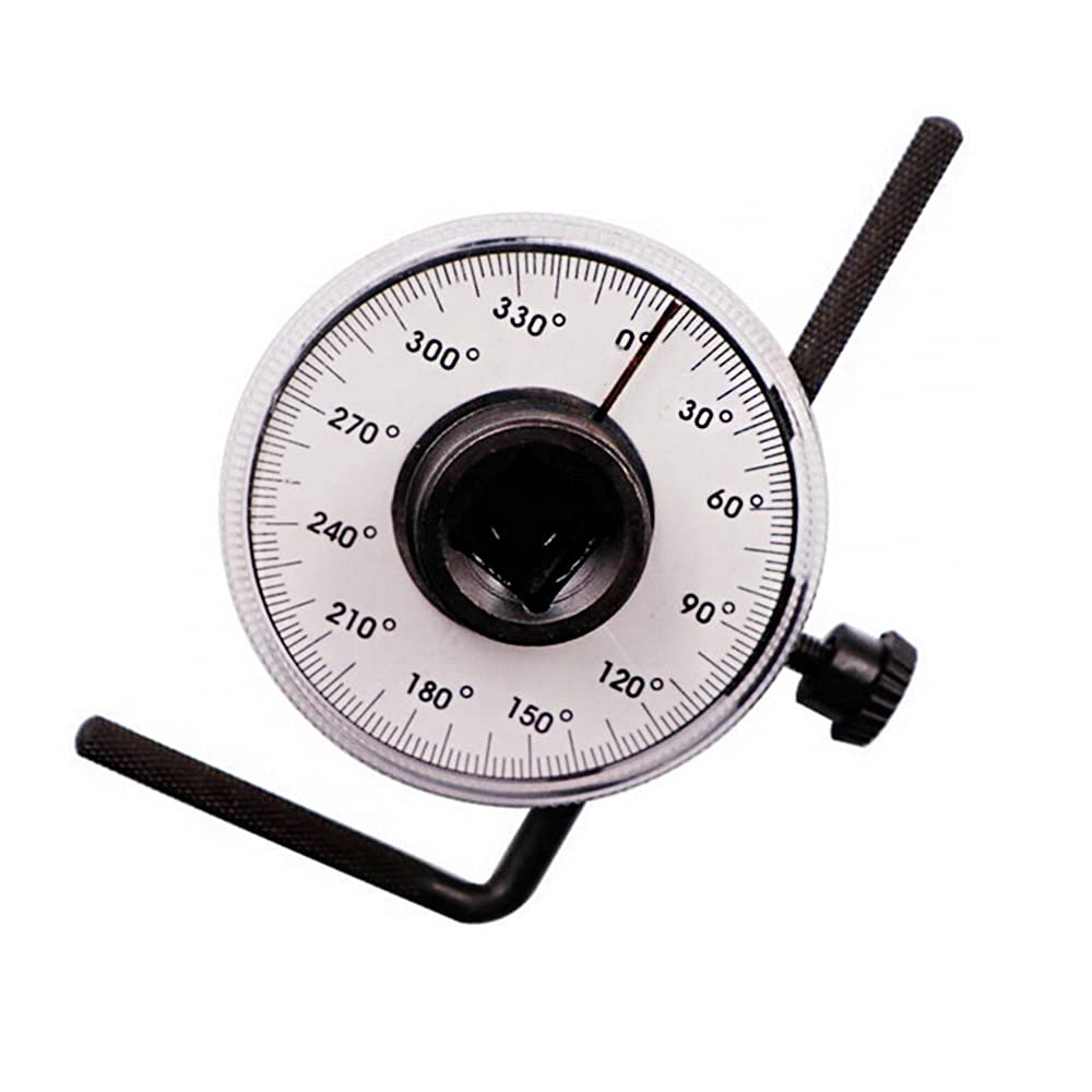 ANCLLO 1/2 inch Adjustable Drive Angle Gauge Torque Wrench Meter Measure Car Garage Tool