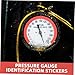 Alipis 15pcs Pressure Gauge Reflective Decals Adhesive Stickers for Instant Pressure Status Industrial Gauge Indicator Reflective Safety Marking