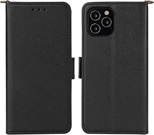 Housse rabat iPhone 13 Pro anti-choc pour visionnage vidéo et voyage avec dragonne
