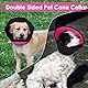 CITÉTOILE Halskrause Hund, Bequem Schutzmaßnahmen Schutzkragen Hund, Einstellbar Hundekragen, Vorbeugung von Biss- und Halskrause Leckwunden, Rosagrau, M