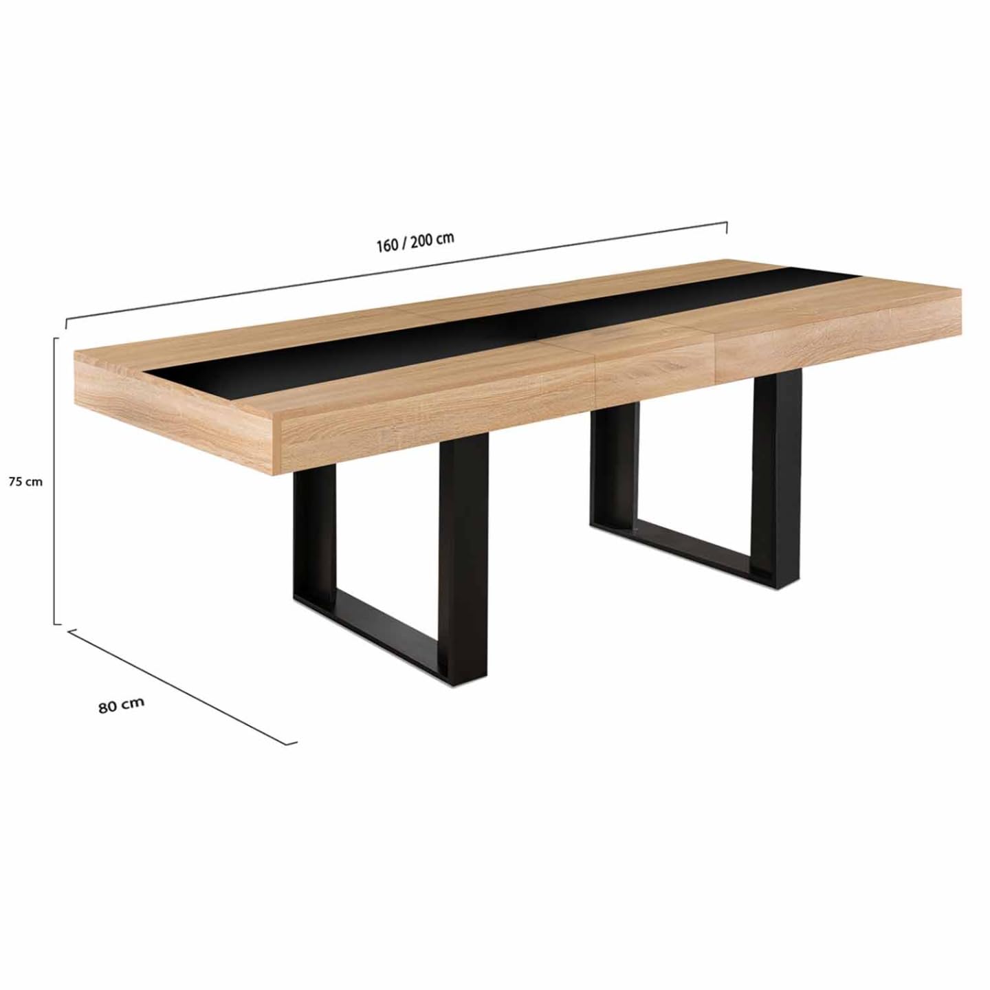 Table à Manger Extensible Phoenix 4-8 Personnes Bois Gris 160-200 Cm IDMarket