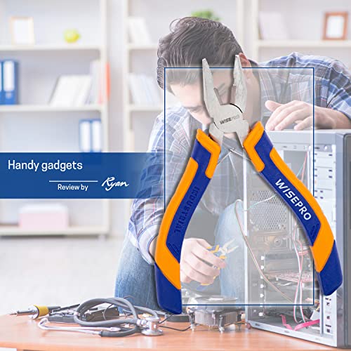 Wisepro 4.7 Inch Mini Combination Pliers, Lineman Pliers, Small Multifunctional Tools With Side Cutter #TOP3