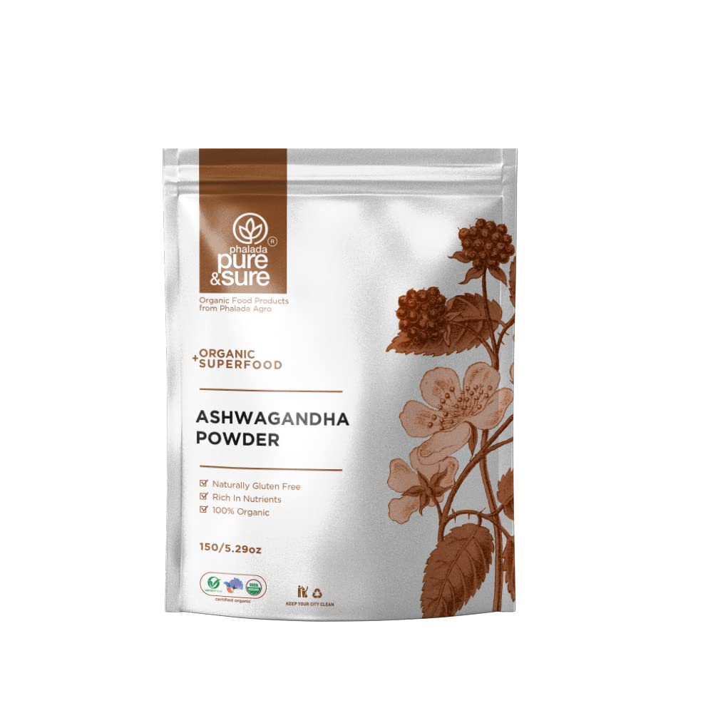 Pure & Sure Organic Ashwagandha Powder 150G | 100% Natural Asvagandha Churan | Boost Stamina, Strength & Energy | Suggested for Mental Calmness & Stress Management (B09BG1TFWR) Amazon Price History, Amazon Price Tracker