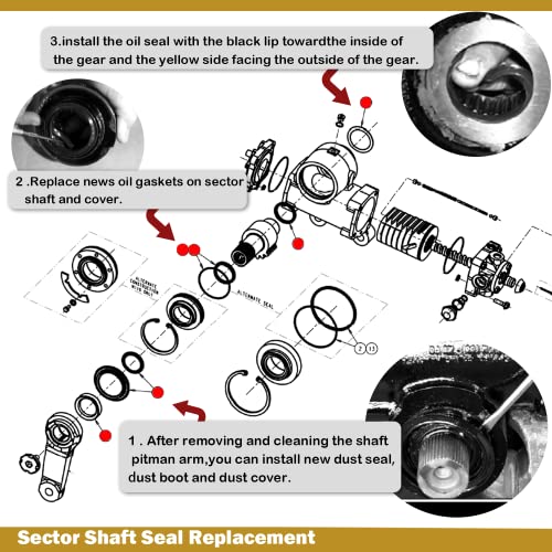 Sector Shaft Seals Repair Kit For Sheppard M90 M100 Power Steering Gears Shaft 5544881 5545741 #TOP6