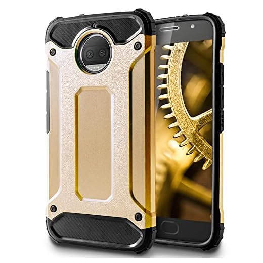 Hårt fodral för Motorola Moto G5s Plus | 2 delar hybridfodral, Bakskydd, For Motorola Moto G5s Plus, Guld