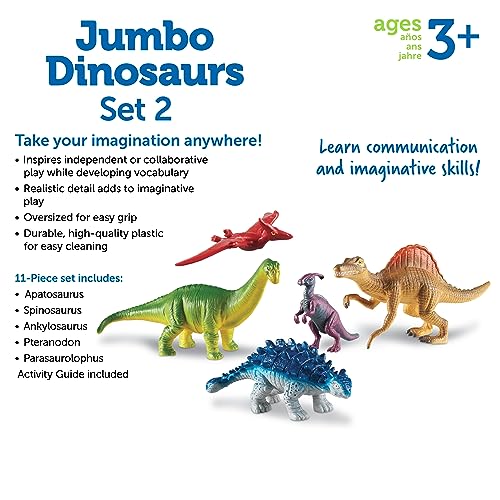 Dinosaurios Jumbo de plástico resistente que no se rompen para niños pequeños 6