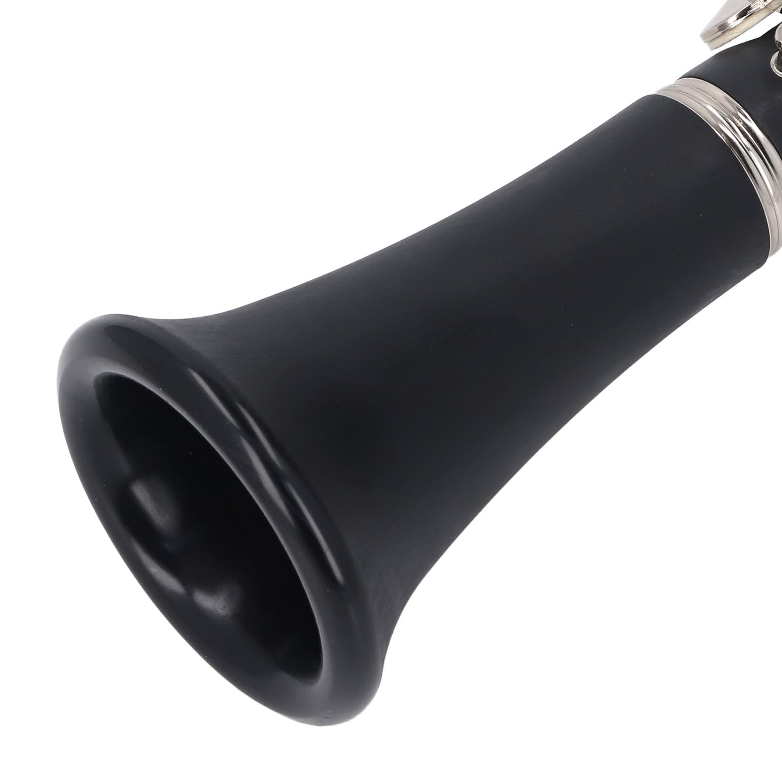 KIMISS Clarinete Plano en Sib para Principiantes, Práctica de Instrumentos de 17 Teclas, Diseño Ligero de Plástico de Ingeniería