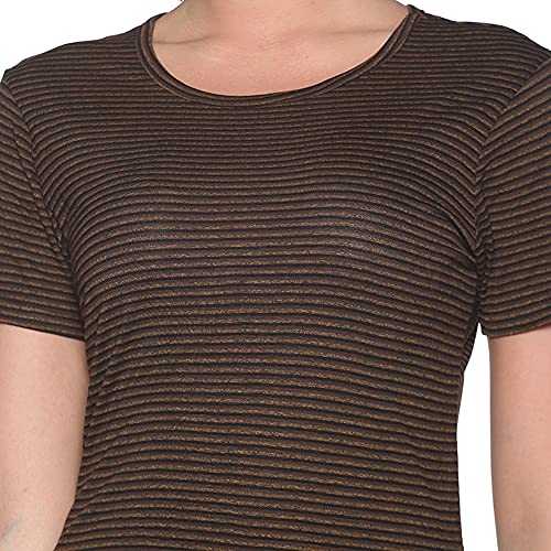 Image of Campus Sutra Cotton Bodycon Casual Dress (CT21 CSWSSDR258 S Brown S)