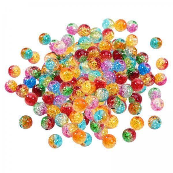 SNAPPSY 5x200Pack Round Crackle Beads 8mm Handcrafted Bead DIY Jewelry Sewing Craft-picture-8
