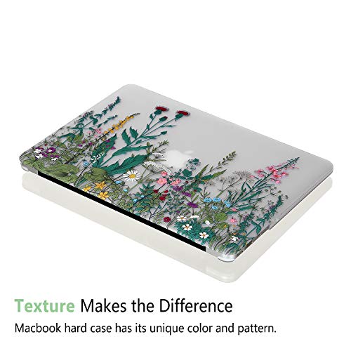 Image of Case for MacBook Pro 13 inch M2 M1 A2338 A2289 A2251 A2159 A1989 A1706 2023-2016 Release with Touch ID, 6 in 1 Matte Clear Shell&Keyboard Cover&Screen Protector&Webcam Cover, Garden Flower