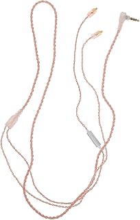 CIYODO Cable de Repuesto Auriculares con Micrófono y Control de Línea Conector Jack Ángulo Compatible con Varios de Auriculares Cable de Audio Profesional y Duradero