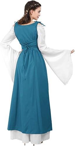 Miniatura 4 de Vestidos renacentistas para mujer, disfraz medieval, irlandés, vestido de baile renacentista de hadas campesinas