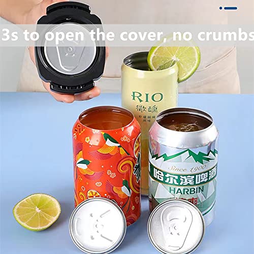 Myld Beer Can Opener, Soda Can Opener, Can Opener Manual, Can Cutter Top Remover, Handheld Safety Manual Can Opener, Pulls The Top Off (Black) #TOP5